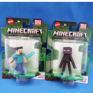 Mojang Minecraft Micro Collection Mini Figure Toys - Steve & Enderman